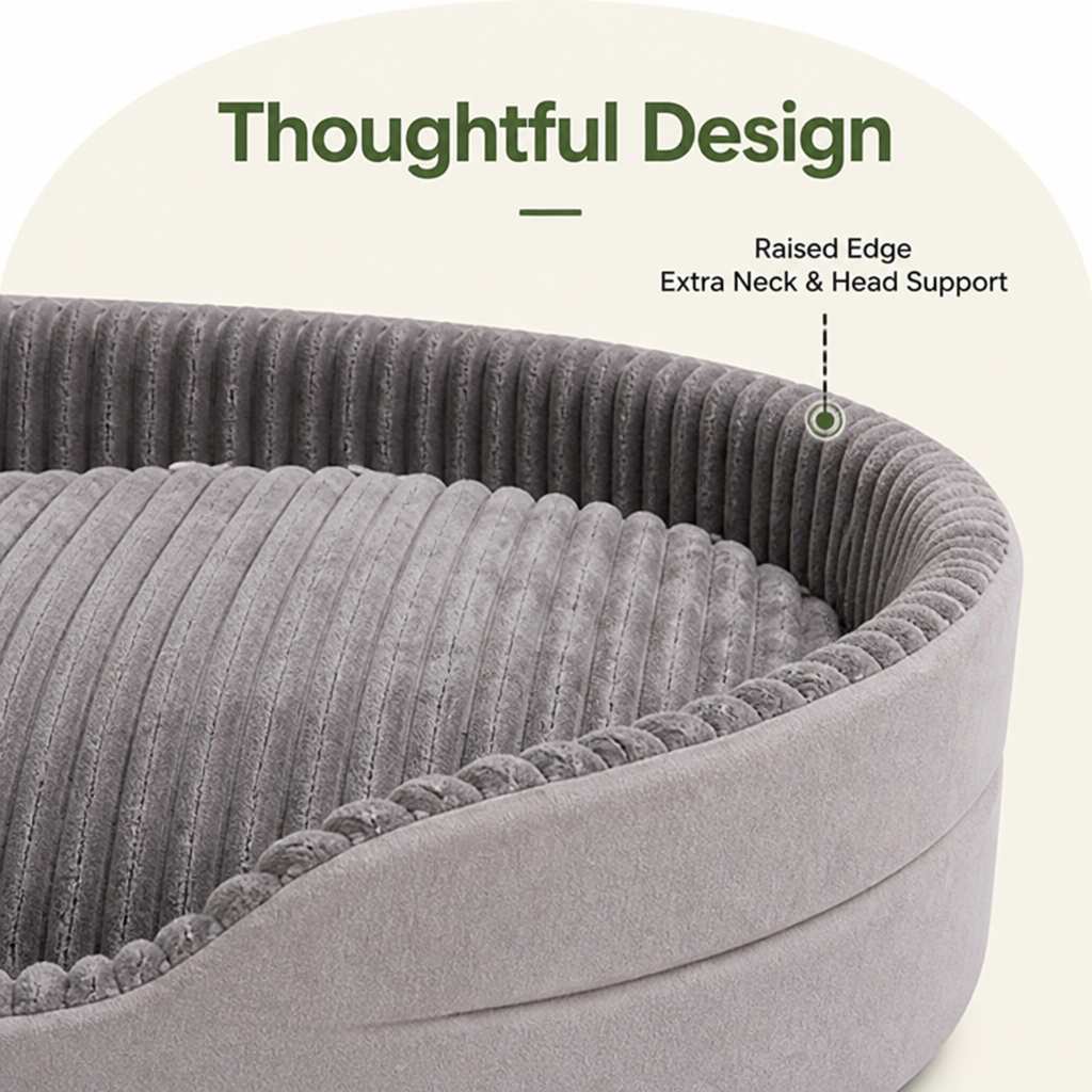 Thickened Orthopedic & Breathable Plush Dog Bed (Removable Cover)