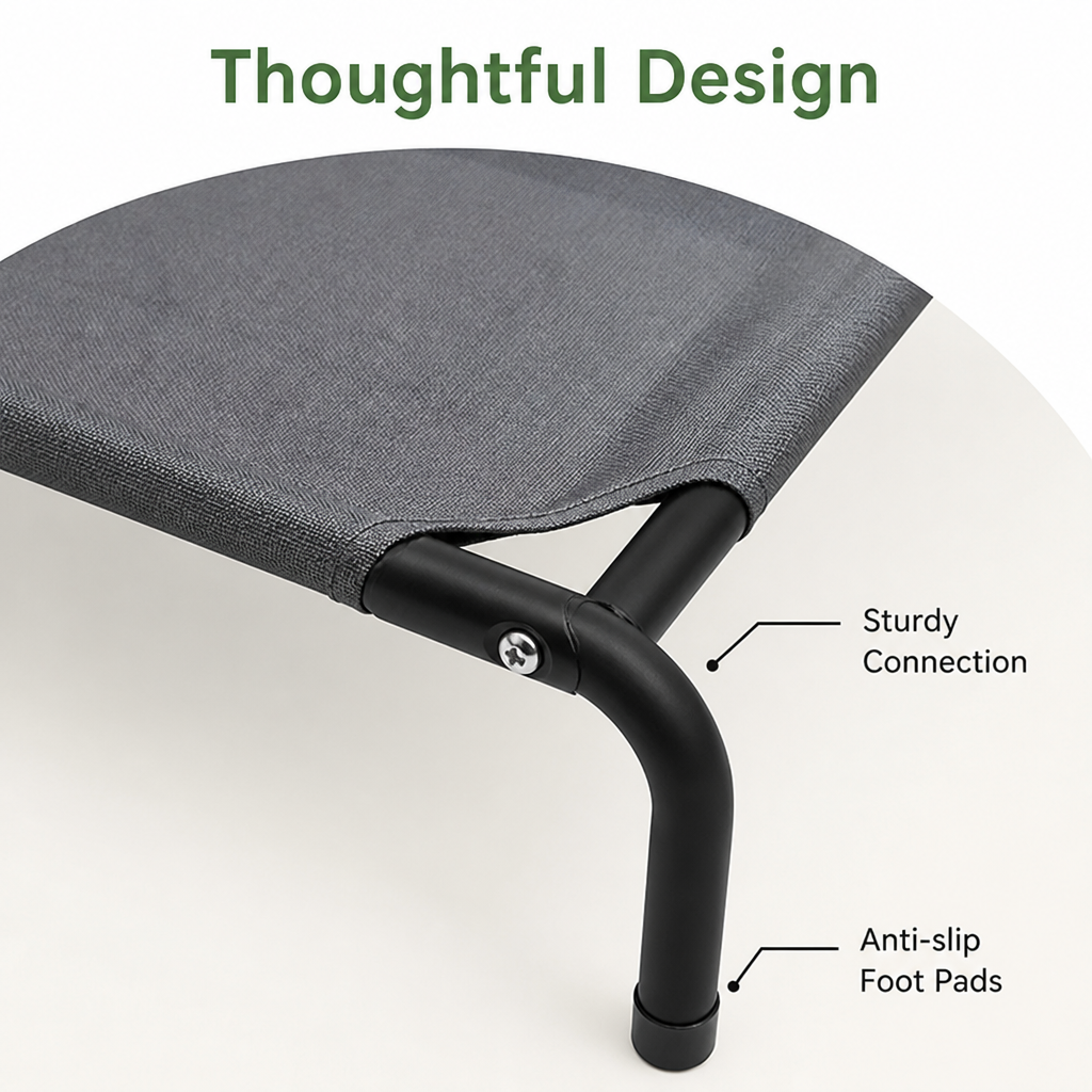 Elevated Cooling & Chew-Resistant Dog Bed