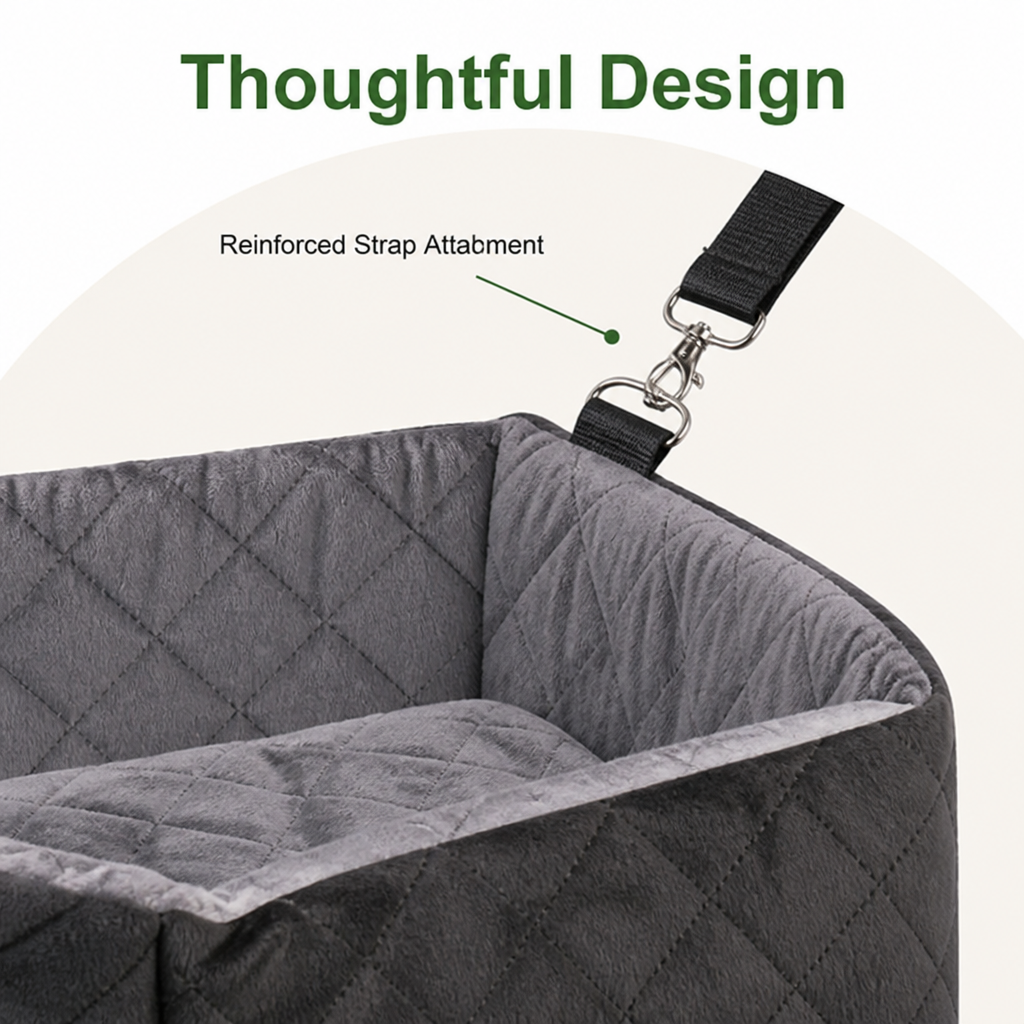 Washable Plush & Non-Slip Car Seat Booster