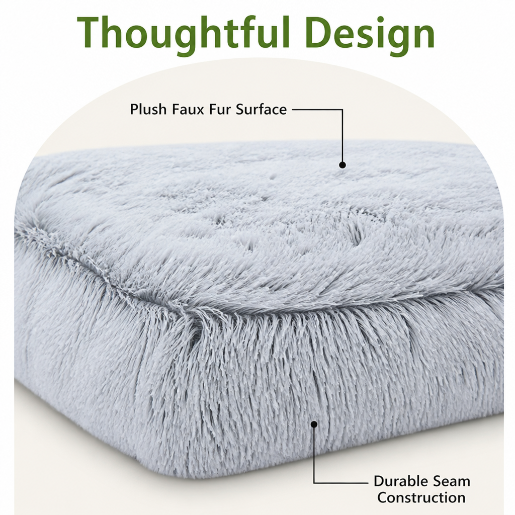 Cozy Plush & Detachable Cover Dog Bed