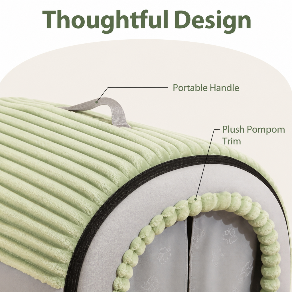 Insulated Washable Pet Cave Bed (Removable Cover)