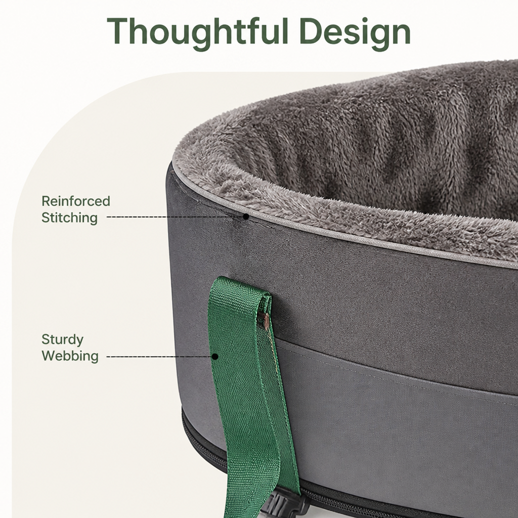Cushioned Nest & Durable Polyester Travel Carrier