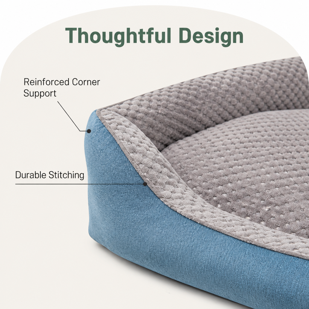 Plush High-Back & Thick Padding Pet Sofa Bed