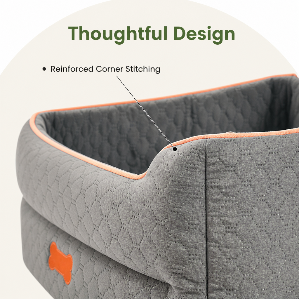Thick Padded Dog Booster Seat (Removable & Washable Cover)