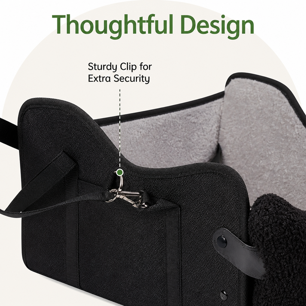 Adjustable Height & Safety Harness Car Booster Seat