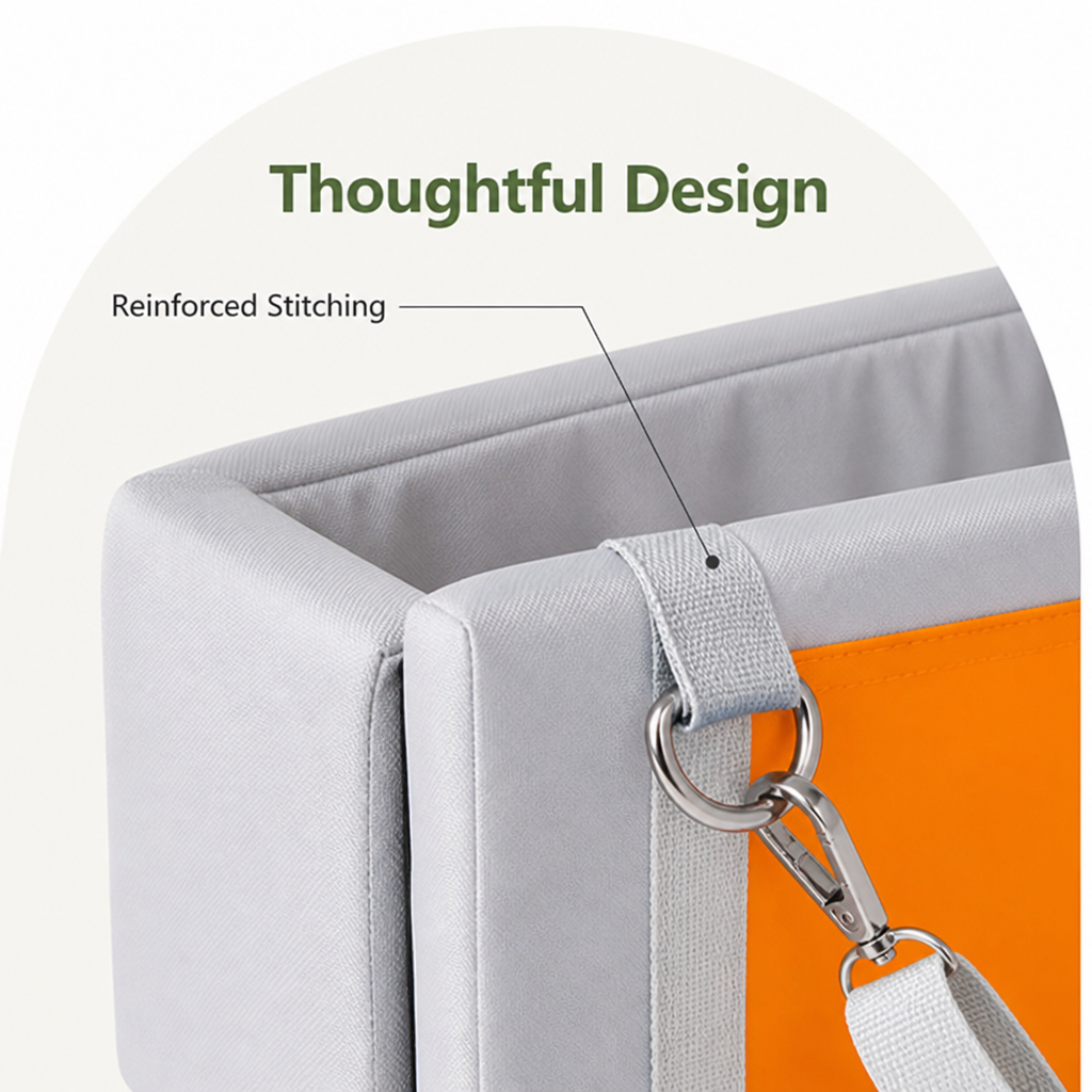 Double-Belt Safety & Padded Car Booster Seat (Armrest Console)