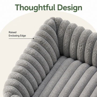 Neck-Supporting Extra-Soft Corduroy Bolster Bed (Removable Cover)