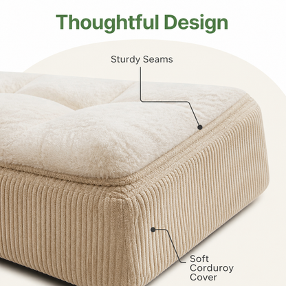 Ergonomic Spinal Support & Removable Pillow Dog Bed