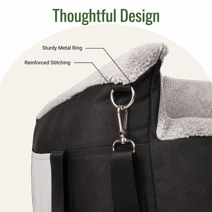 Double Seat Belts & Washable Dog Car Seat (Small Dog)