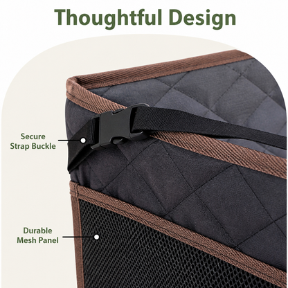 Large Hard-Bottom & Non-Slip Dog Car Seat (Back-Seat Extender)