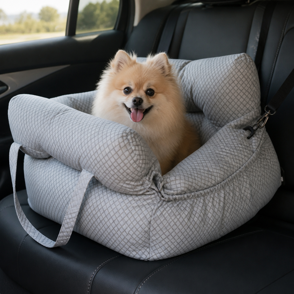Breathable Polyester Travel Carrier (Safety Hook & Car Seat Fit)