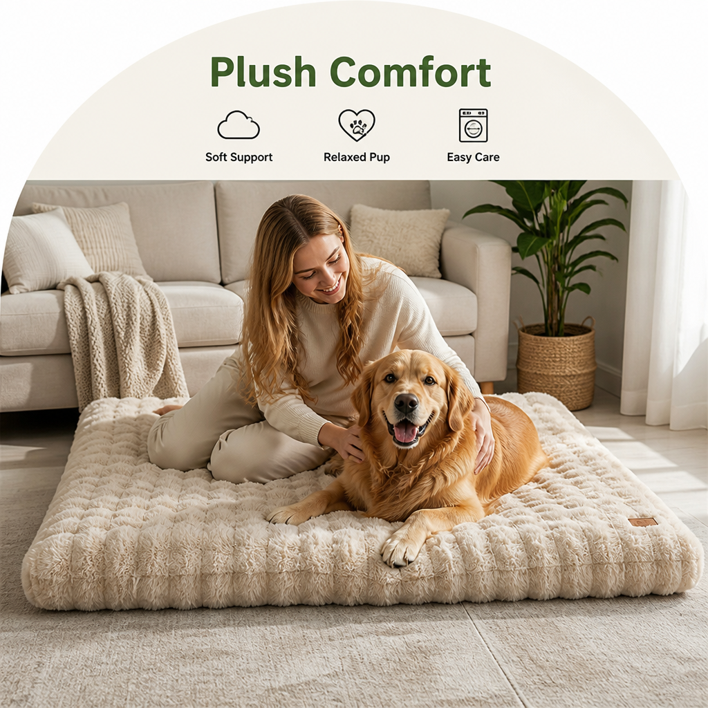 Thick Polyurethane Foam & Removable Cover Dog Bed