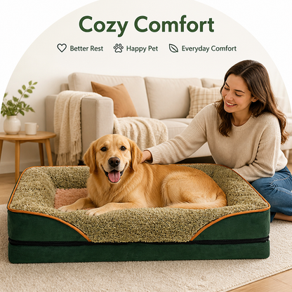 Removable Washable Plush Bolster Bed