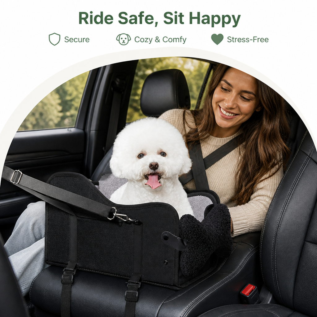 Adjustable Height & Safety Harness Car Booster Seat