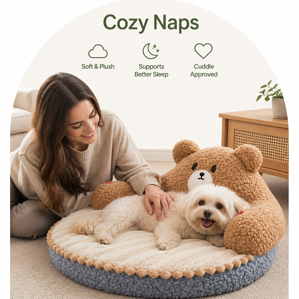 Removable Mattress & Memory Foam Round Pet Bed