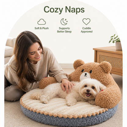 Removable Mattress & Memory Foam Round Pet Bed