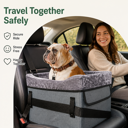 Clip-On Safety & Adjustable Dog Car Seat