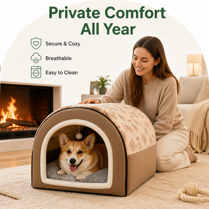 Ultra-Large Semi-Enclosed Dog House (Removable & Washable)