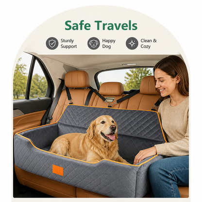 Thick Padded & Washable Booster Dog Car Seat (Detachable Cover)