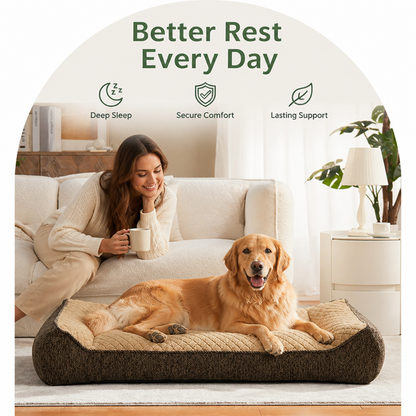 Orthopedic Memory Foam Dog Bed (Machine-Washable Cover)