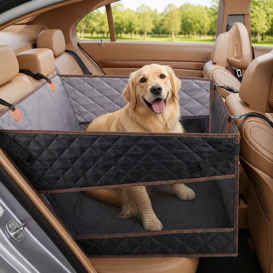 Large Hard-Bottom & Non-Slip Dog Car Seat (Back-Seat Extender)