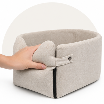 Polyester Dog Car Booster Seat — Plush & Durable (Small/Medium)