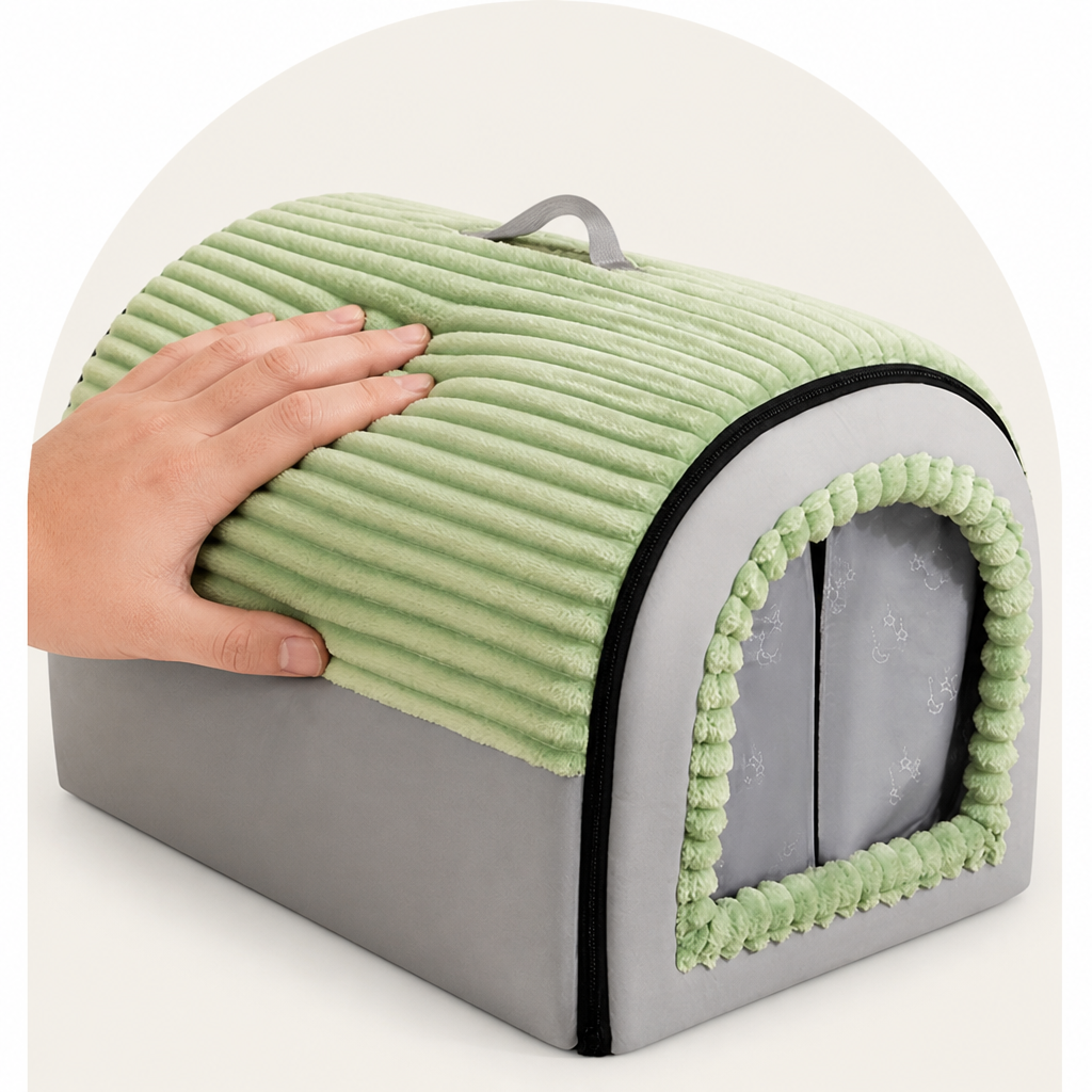 Insulated Washable Pet Cave Bed (Removable Cover)