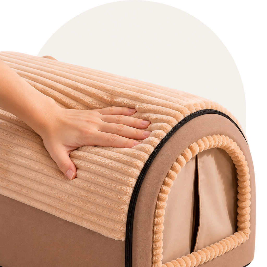 All-Season Foldable Washable Dog Cave Bed (Non-Slip Base)