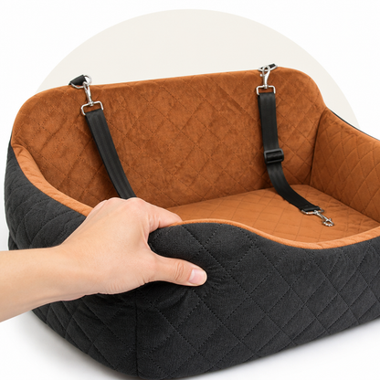 Seat-Belt Pass-Through & Washable Cotton Dog Car Seat