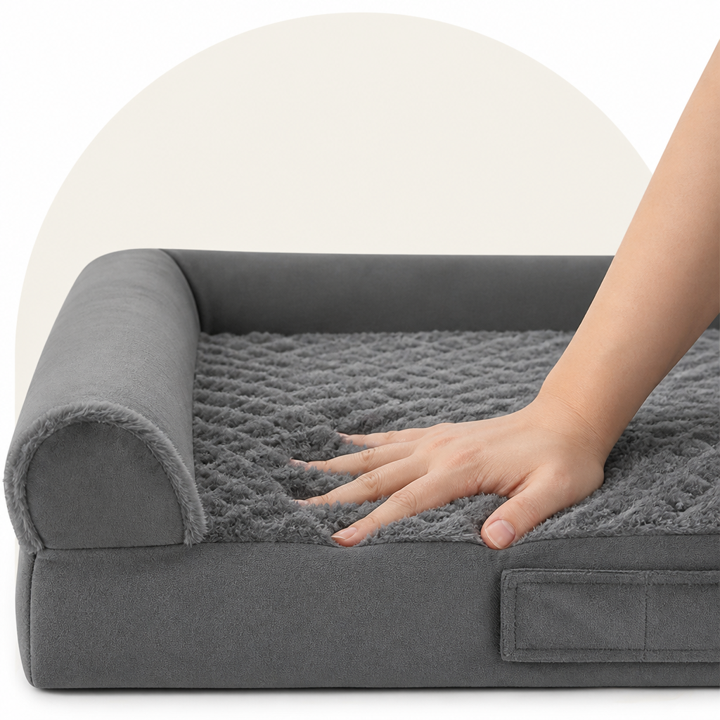Orthopedic Memory Foam & Non-Slip Dog Bed (Removable Cover)