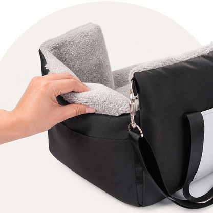 Double Seat Belts & Washable Dog Car Seat (Small Dog)