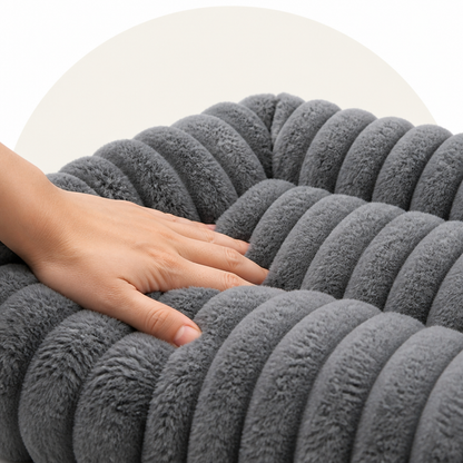 Neck-Supporting Extra-Soft Corduroy Bolster Bed (Removable Cover)