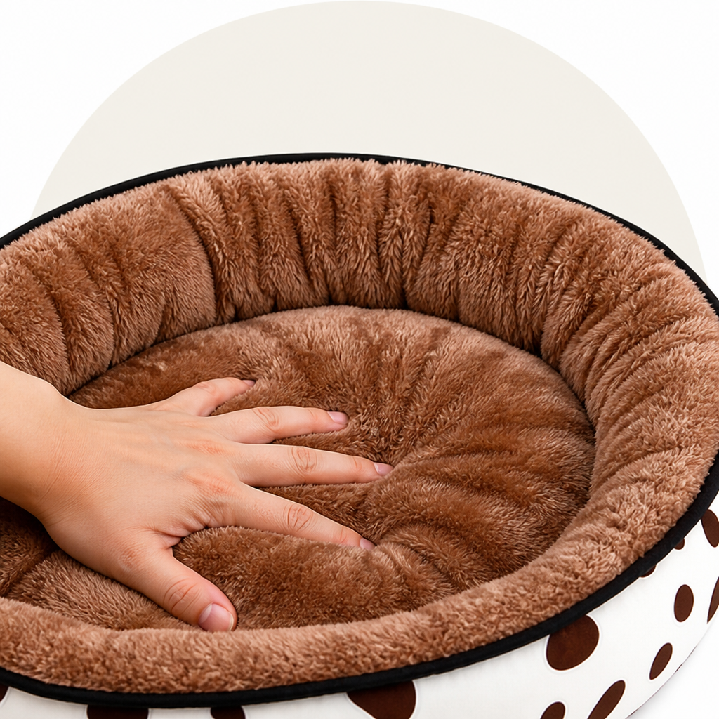 Cozy Plush Polyester & Detachable Cover Pet Bed