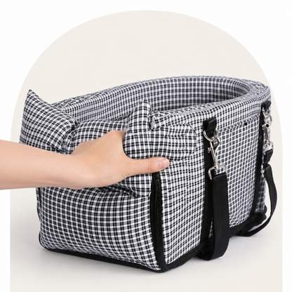 Padded Polyester & Chew-Resistant Dog Car Seat (Adjustable Straps)