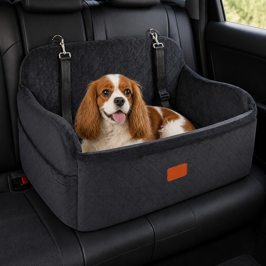 Memory Foam & Non-Slip Dog Car Seat (Adjustable Leashes)