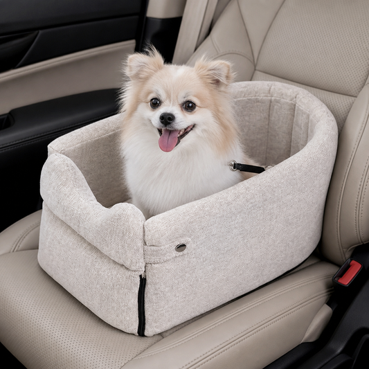 Polyester Dog Car Booster Seat — Plush & Durable (Small/Medium)