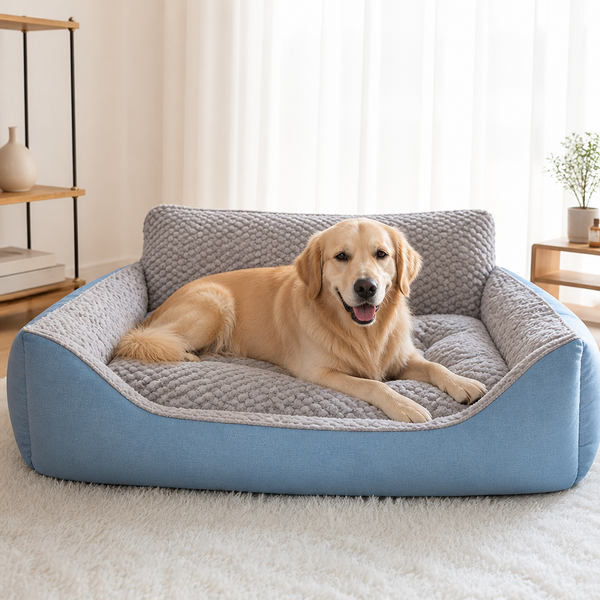 Plush High-Back & Thick Padding Pet Sofa Bed