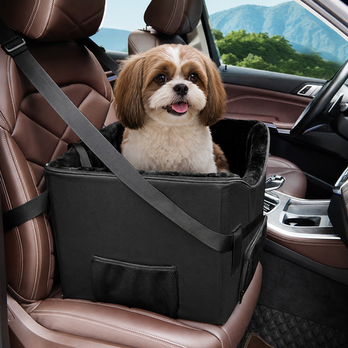 Padded Elevated Dog Car Booster (Removable Washable Cover)