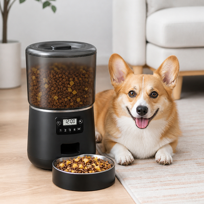 App-Controlled & Scheduled Automatic Pet Feeder (Detachable Stainless Bowl)