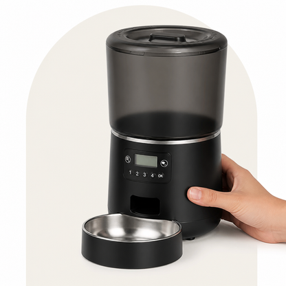 App-Controlled & Scheduled Automatic Pet Feeder (Detachable Stainless Bowl)