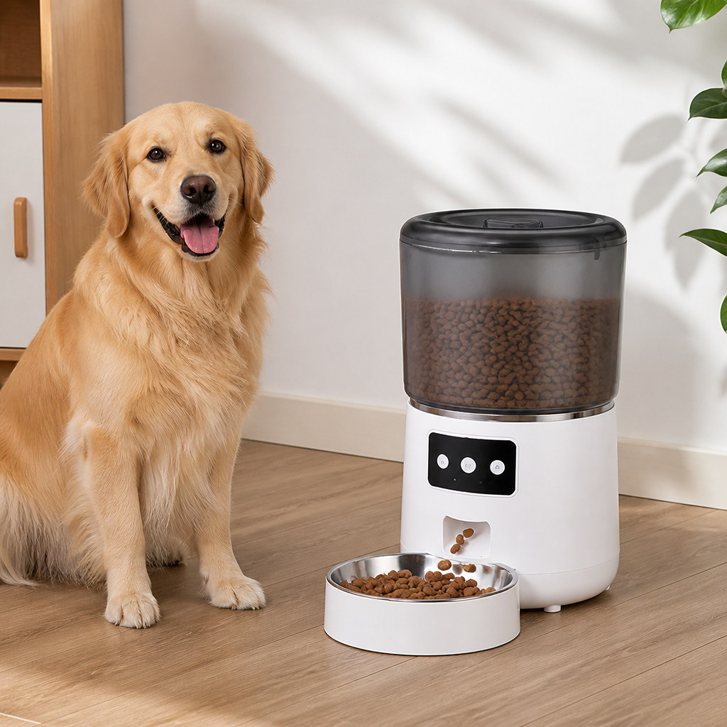 App-Controlled & Scheduled Automatic Pet Feeder (Detachable Stainless Bowl)