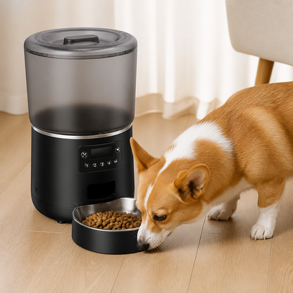 App-Controlled & Scheduled Automatic Pet Feeder (Detachable Stainless Bowl)