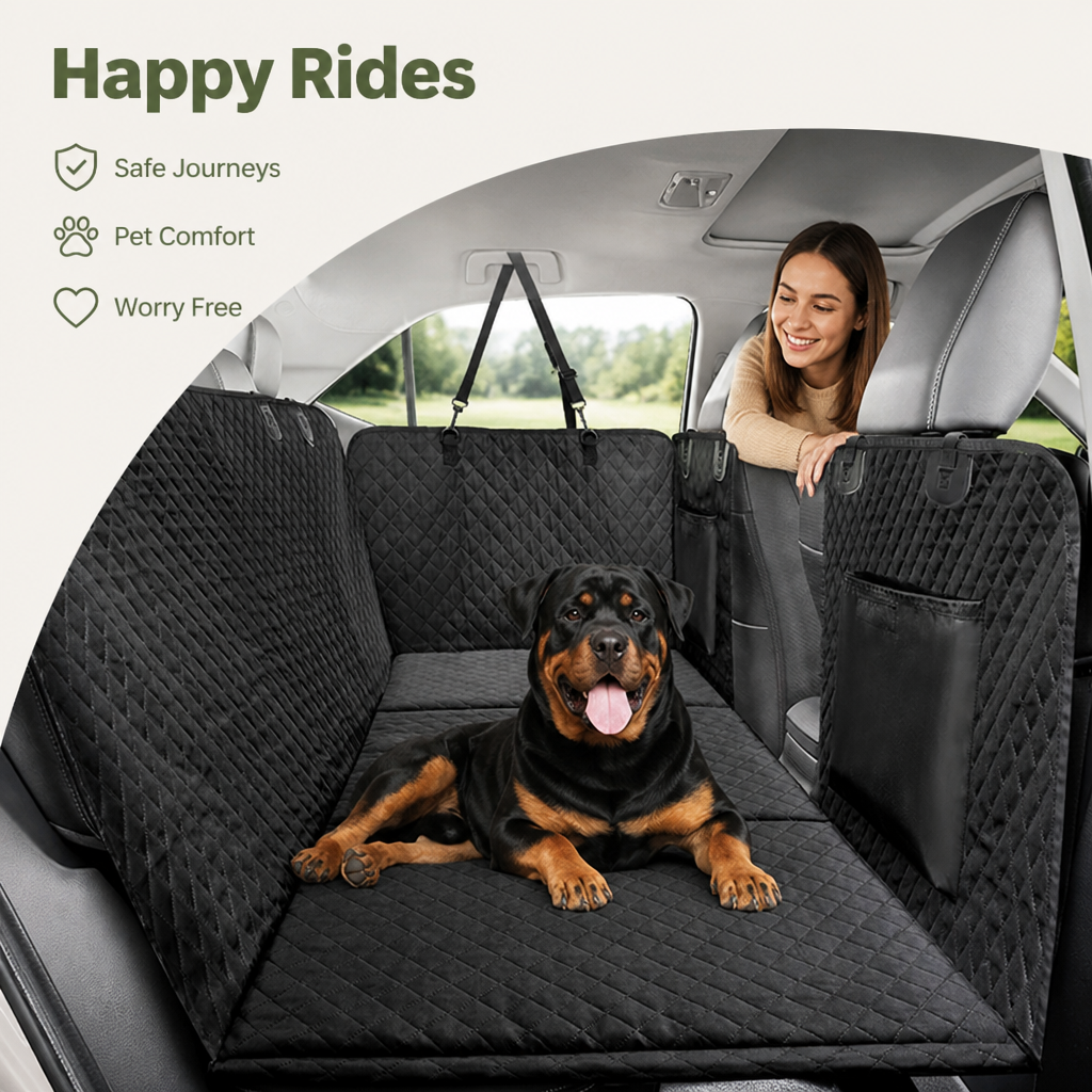 Detachable Hard-Bottom & Waterproof Back Seat Extender