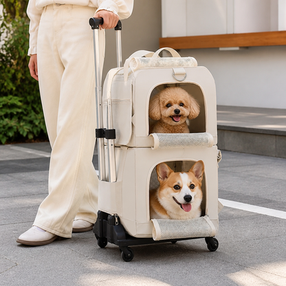 Double-Decker Convertible Wheeled Travel Carrier