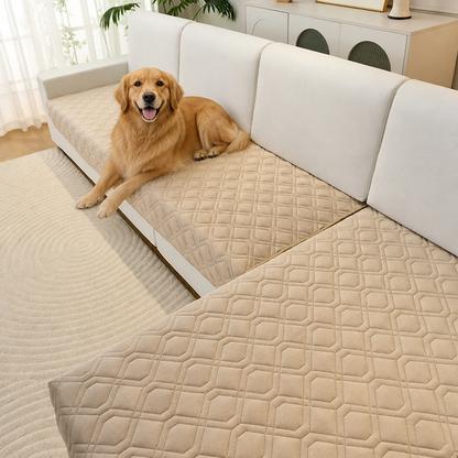 Geometric Scratch & Stain-Resistant Sofa Cover (L-Shaped)