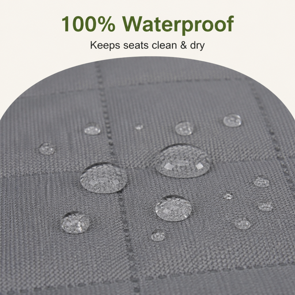 Heavy-Duty 600D Oxford Waterproof & Non-Slip Back Seat Cover (Zippered Seat Access)