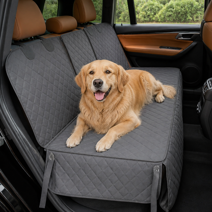 Heavy-Duty 600D Oxford Waterproof & Non-Slip Back Seat Cover (Zippered Seat Access)