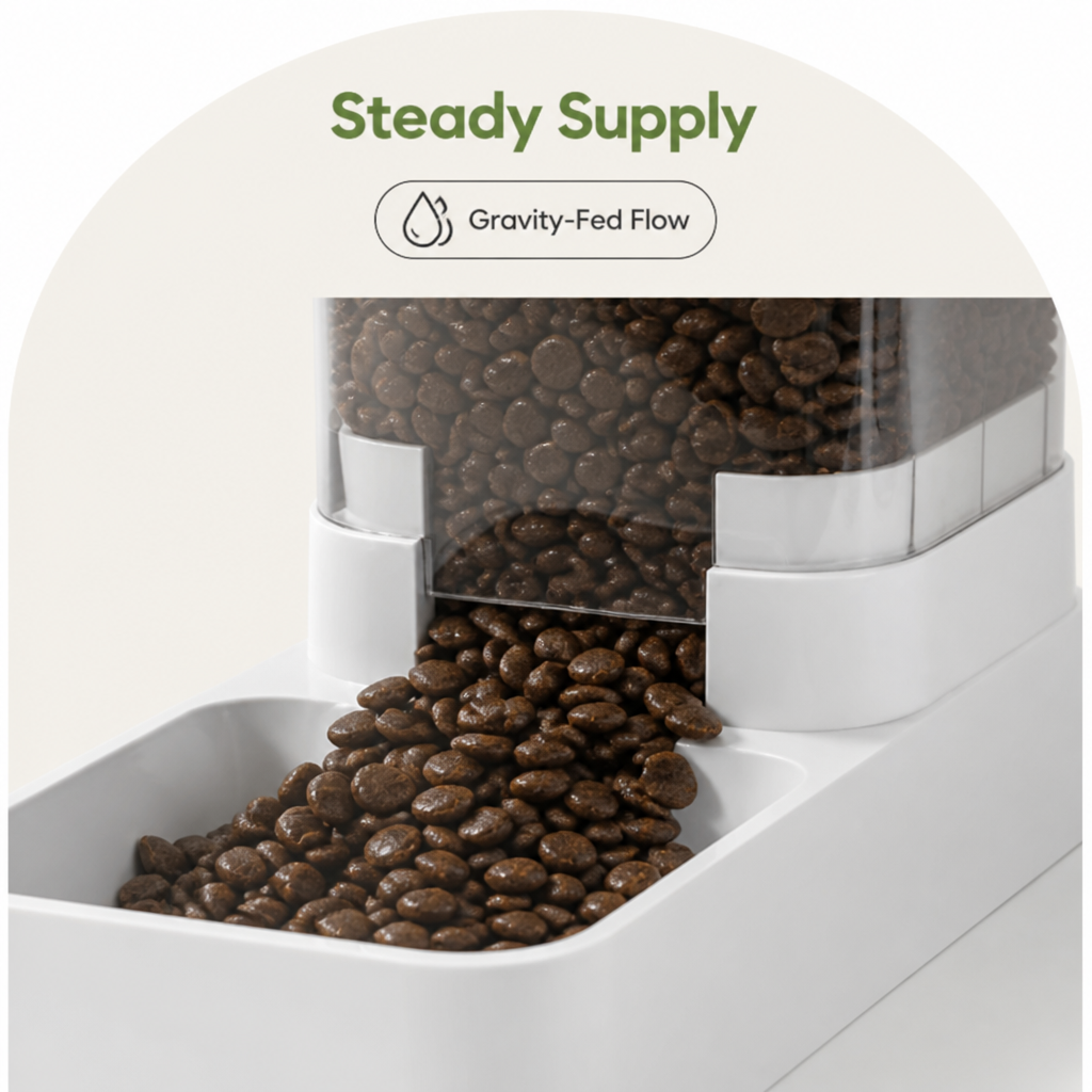 Large-Capacity Gravity Pet Feeder & Waterer