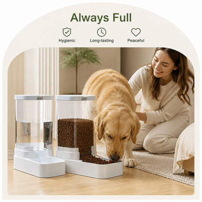Large-Capacity Gravity Pet Feeder & Waterer