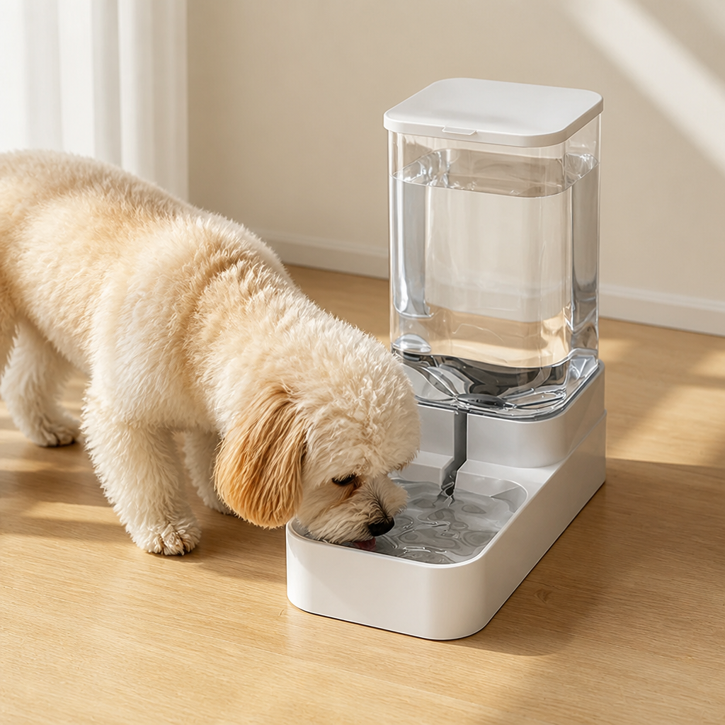 Large-Capacity Gravity Pet Feeder & Waterer